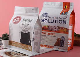 Hitte van het de Hondevoerpakket van 1kg 5kg 10kg de Poly - verzegel de Vlakke Folie van de Zakalumium van de Bodem Zijhoekplaat