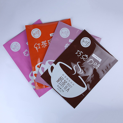 Zachte Plastic Drie Zijverbindings Vlakke 60mic Matt Laminating Pouches Tea Packaging Zak