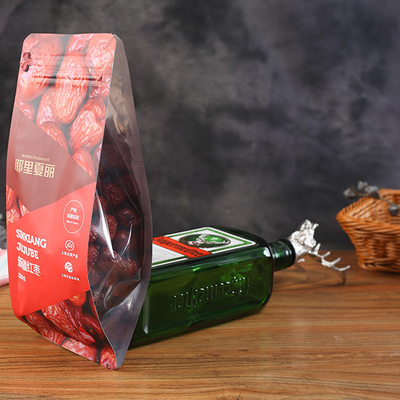 Van de de Vierling drukten de Middenverbinding 220g van het snackvoedsel Gedrukte Verpakkende Zakken Douane Plastic Zakken voor Voedsel Verpakking