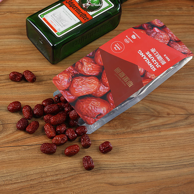 Van de de Vierling drukten de Middenverbinding 220g van het snackvoedsel Gedrukte Verpakkende Zakken Douane Plastic Zakken voor Voedsel Verpakking